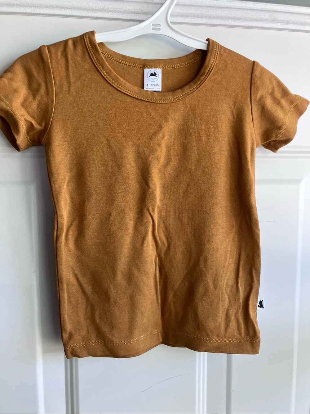 Little & lively yellow brown tee bamboo 6-12 months